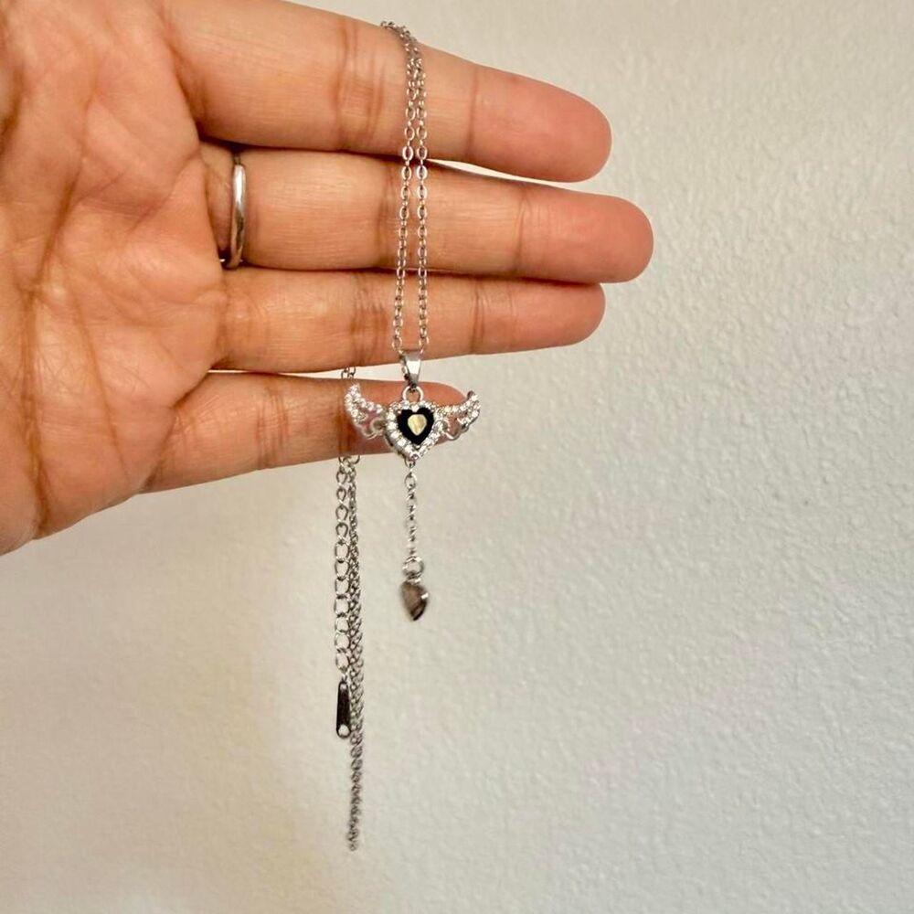 Angel Wing Fairy Wand Necklace | Ethereal & Magical Aesthetic Jewelry - Picture 5 of 7